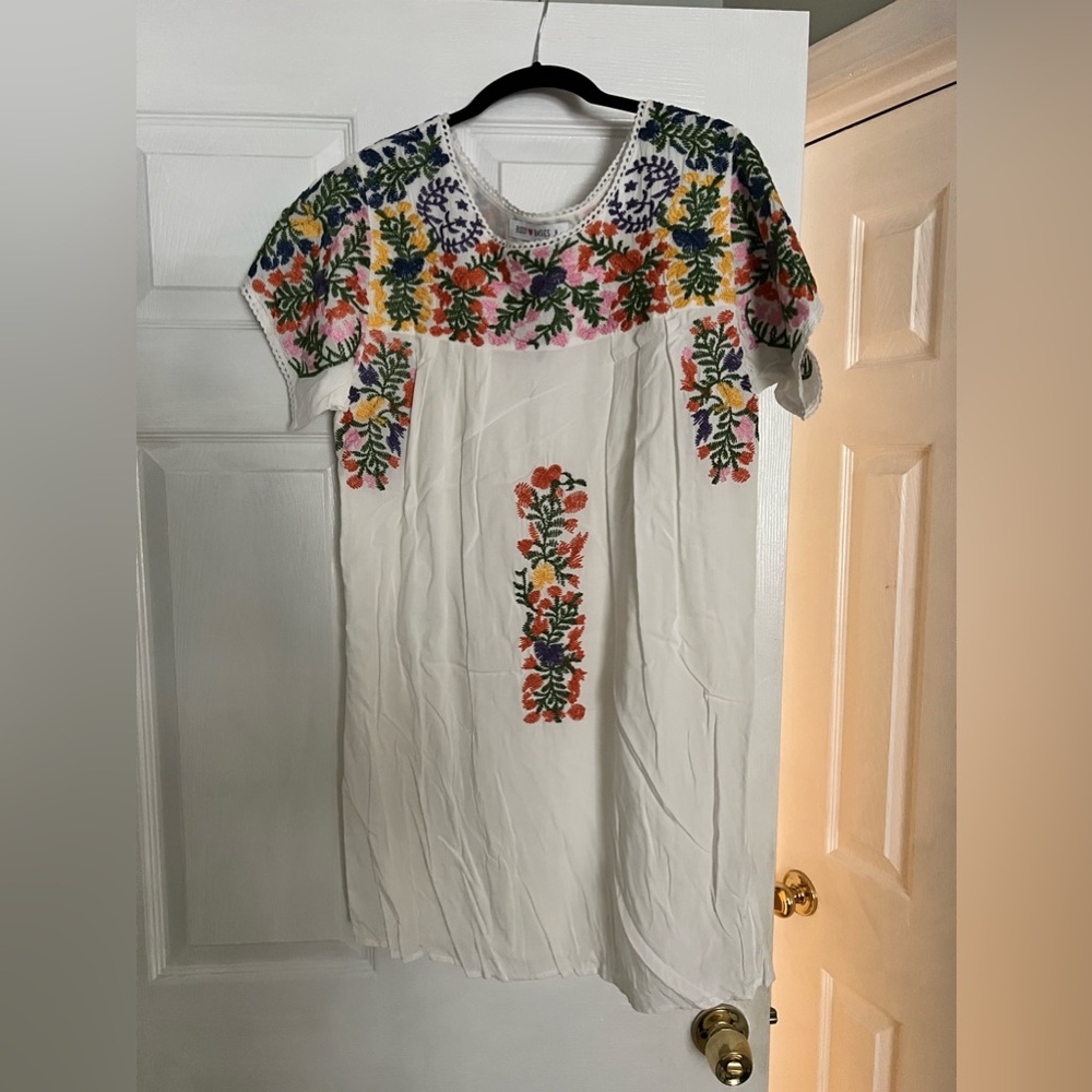 NWT embroidered mini dress